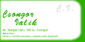 csongor valik business card