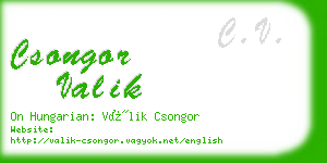 csongor valik business card